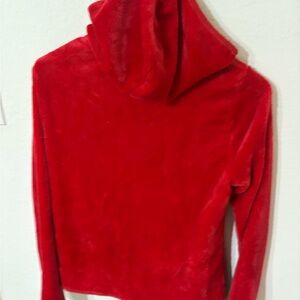 No Boundaries Cherry Plush Hooded jacket. From a clean & smoke-free home.